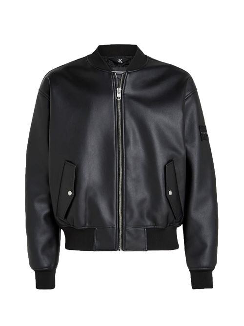 CALVIN KLEIN Leather Bomber Jacket CALVIN KLEIN | J30J325601BEH